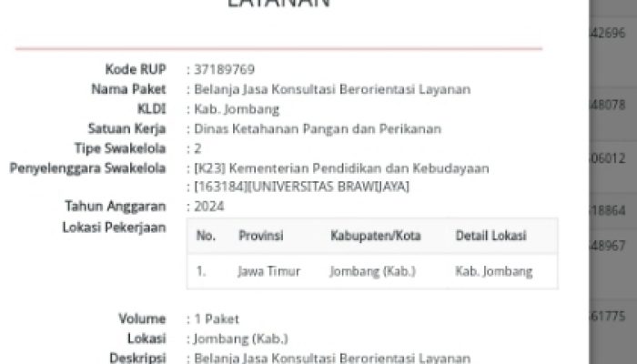 Dinas Ketahanan Pangan Dan Perikanan Akhirnya Merevisi Metode Paket