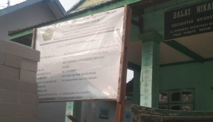 Proyek Gedung Balai Nikah Dan Manasik Haji Kota Kediri Disinyalir Sarat Penyimpangan