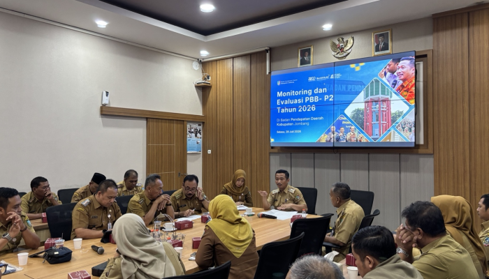 Kejar Tenggat Waktu 31 Juli 2026, Bapenda Jombang Kumpulkan Seluruh Camat untuk Evaluasi PBB-P2